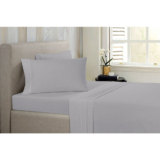 Bibb Home® Antimicrobial Bamboo Sheet Set – Twin – Silver