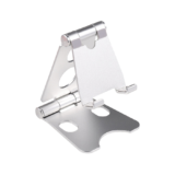 Universal Folding Adjustable Cell Phone/Tablet Stand – Small – Silver