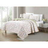 Bibb Home® 3-Piece Printed Reversible Quilt Set – Full/Queen – Sage Blossom