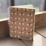 120-Page Inspirational Spiral Notebook or 60-Page Magnetic Notepad – Bee Happy Notebook