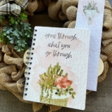 120-Page Inspirational Spiral Notebook or 60-Page Magnetic Notepad – BM_Grow Through