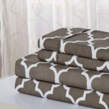 Egyptian Luxury Printed 1800TC Sheet Set by Bibb Home® – King – Grey Trellis