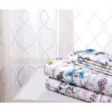 Egyptian Luxury Printed 1800TC Sheet Set by Bibb Home® – Bibb Home Egyptian Luxury 1800 Count Printed 4 Piece Sheet Set, King – Elegant Floral