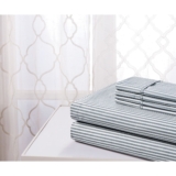 Egyptian Luxury Printed 1800TC Sheet Set by Bibb Home® – Bibb Home Egyptian Luxury 1800 Count Printed 4 Piece Sheet Set, King – Grey Stripes