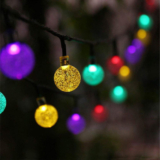 16-Foot 20-LED Crystal Ball Solar String Light