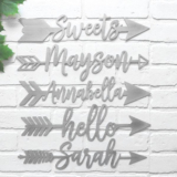 Personalized Metal Arrow Name Sign – Point right