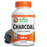 Activated Charcoal Capsules 260 mg – Digestive Support Supplement – 60 Capsules