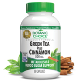 Green Tea Plus Cinnamon – Weight Loss & Blood Sugar Support Supplement – 60 Capsules