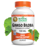Ginkgo Biloba Extract 100 mg – Memory Support Supplement – 60 Capsules