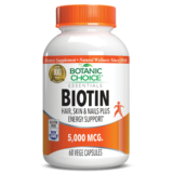 Biotin 5000 mcg – Energy Support Supplement – 60 Vegetarian Capsules