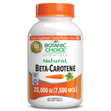 Beta Carotene 25, 000 IU Natural – 60 Softgels