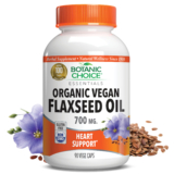 Organic Vegan Flaxseed Oil – 90 Vegetarian Capsules