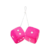 Zone Tech® Plush Fuzzy Dice for Rear View Mirror – Pink Dice