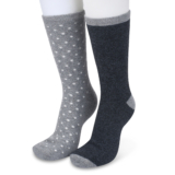 GaaHuu Women’s Super Soft Cushioned Thermal Socks (2-Pair) – grey polka dots