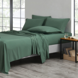 2,000-TC Bamboo Blend 6-Piece Sheet Set with Deep Pockets – Twin – Emerald