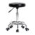 Adjustable Height Round Stool with Wheels – Black
