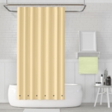 Mildew-Resistant Solid Vinyl Shower Curtain Liner with Magnets (1- or 2-Pack) – Taupe 1 Pack