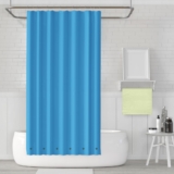 Mildew-Resistant Solid Vinyl Shower Curtain Liner with Magnets (1- or 2-Pack) – Blue