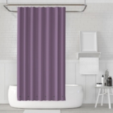 Mildew-Resistant Solid Vinyl Shower Curtain Liner with Magnets (1- or 2-Pack) – Purple
