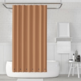 Mildew-Resistant Solid Vinyl Shower Curtain Liner with Magnets (1- or 2-Pack) – Peach