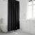 Mildew-Resistant Solid Vinyl Shower Curtain Liner with Magnets (1- or 2-Pack) – Black