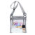 Stadium-Approved Transparent Crossbody Bag with Adjustable Strap – Gray