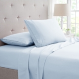 Bamboo Comfort® 3-Line Bamboo Sheet Set – Bamboo 4 Piece Luxury Solid Sheet Set, Twin XL – Aqua