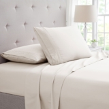 Bamboo Comfort® 3-Line Bamboo Sheet Set – Bamboo 4 Piece Luxury Solid Sheet Set, Twin XL – Ivory