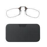 Ultra-Thin Bendable & Portable Reading Glasses + Pouch for Phone – Compact Reading Glasses Brown +1.00