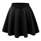 Women’s Basic Stretchy Flared Casual Mini Skater Skirt – Medium – Black