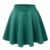Women’s Basic Stretchy Flared Casual Mini Skater Skirt – X-Small – Jade
