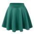 Women’s Basic Stretchy Flared Casual Mini Skater Skirt – X-Small – Jade