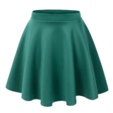 Women’s Basic Stretchy Flared Casual Mini Skater Skirt – X-Large – Jade