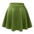Women’s Basic Stretchy Flared Casual Mini Skater Skirt – 3X-Large – Jade
