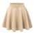 Women’s Basic Stretchy Flared Casual Mini Skater Skirt – 2X-Large – Khaki