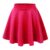 Women’s Basic Stretchy Flared Casual Mini Skater Skirt – X-Small – Neon Fuchsia