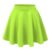 Women’s Basic Stretchy Flared Casual Mini Skater Skirt – Medium – Neon Lime
