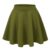 Women’s Basic Stretchy Flared Casual Mini Skater Skirt – 2X-Large – Olive