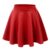 Women’s Basic Stretchy Flared Casual Mini Skater Skirt – Small – Red