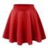 Women’s Basic Stretchy Flared Casual Mini Skater Skirt – X-Small – Red