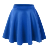 Women’s Basic Stretchy Flared Casual Mini Skater Skirt – X-Small – Royal Brite