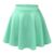 Women’s Basic Stretchy Flared Casual Mini Skater Skirt – X-Large – Sea Green