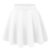 Women’s Basic Stretchy Flared Casual Mini Skater Skirt – X-Small – White