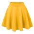 Women’s Basic Stretchy Flared Casual Mini Skater Skirt – 2X-Large – Yellow