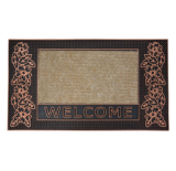 Rectangular Durable Rubber Indoor/Outdoor Mat – Water Lily Bronze