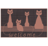 Rectangular Durable Rubber Indoor/Outdoor Mat – Cats Bronze
