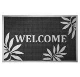 Rectangular Durable Rubber Indoor/Outdoor Mat – Victoria Silver