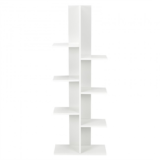 Open Concept 7-Tier Display Bookcase – White