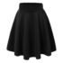 Women’s Versatile Stretchy Flared Casual Skater Skirt – Medium – Black