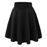 Women’s Versatile Stretchy Flared Casual Skater Skirt – 2X-Large – Black